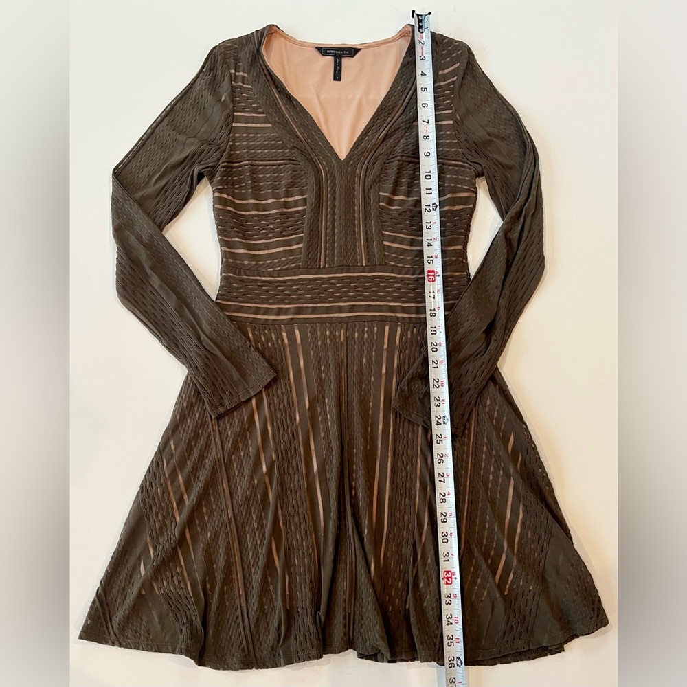 BCBG Maxazria Kinley Green Dress Knee Length Size Small - Picture 3 of 11